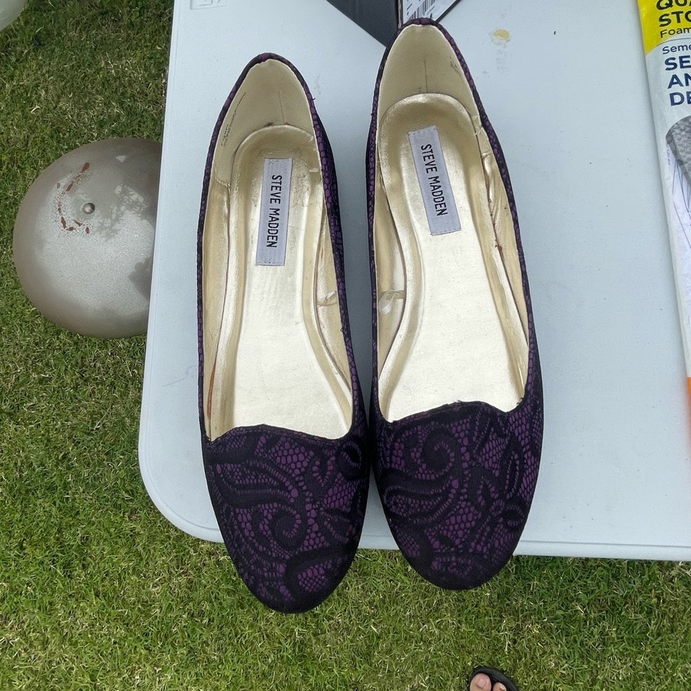 Purple with black lace